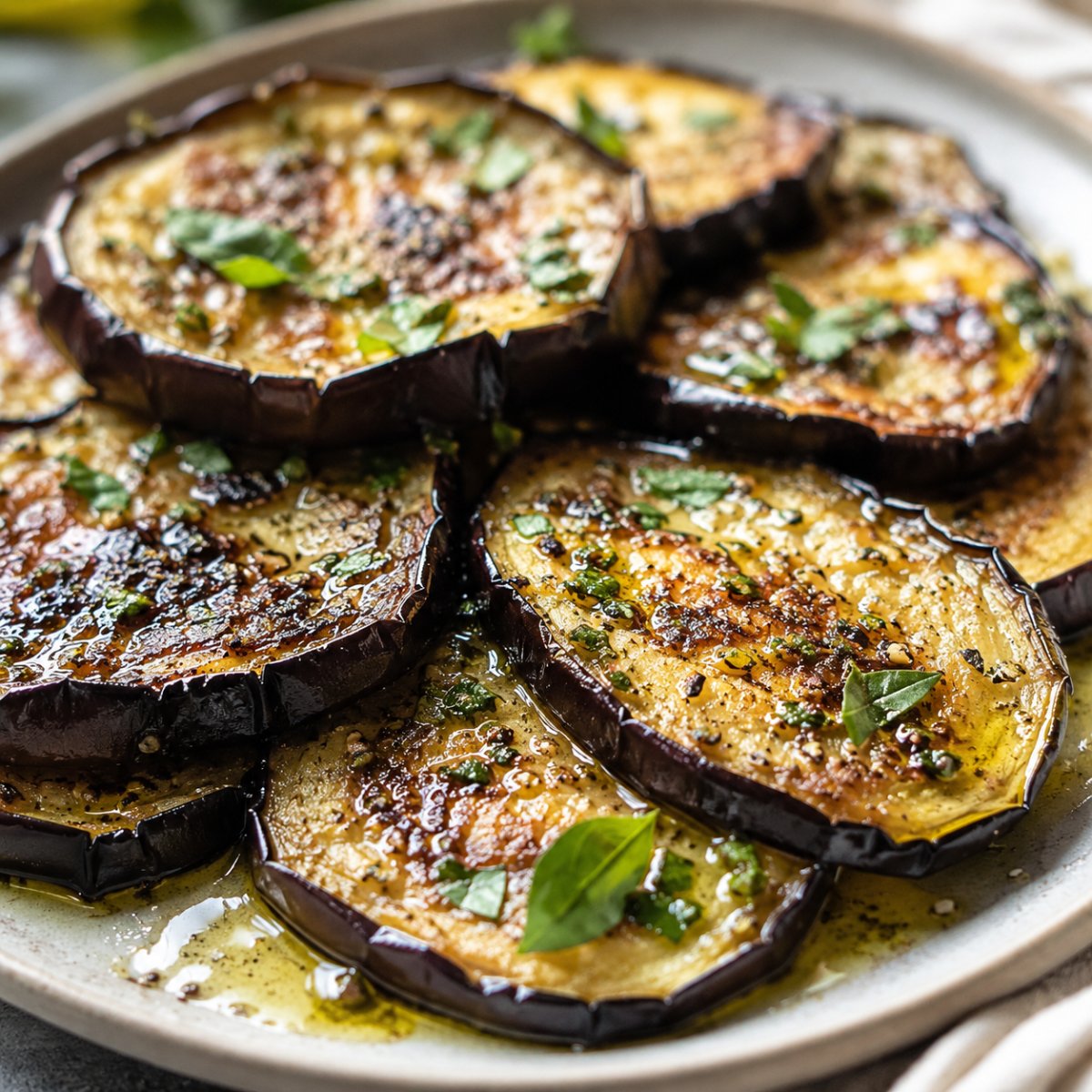 Aubergine au air fryer : fondante et dorée