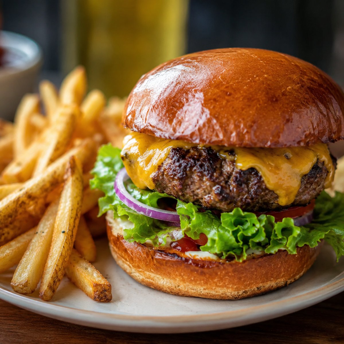Burger au air fryer : steak juteux et pain doré
