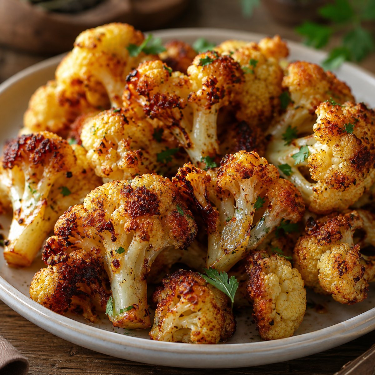 Chou-fleur au air fryer : rôti et croustillant