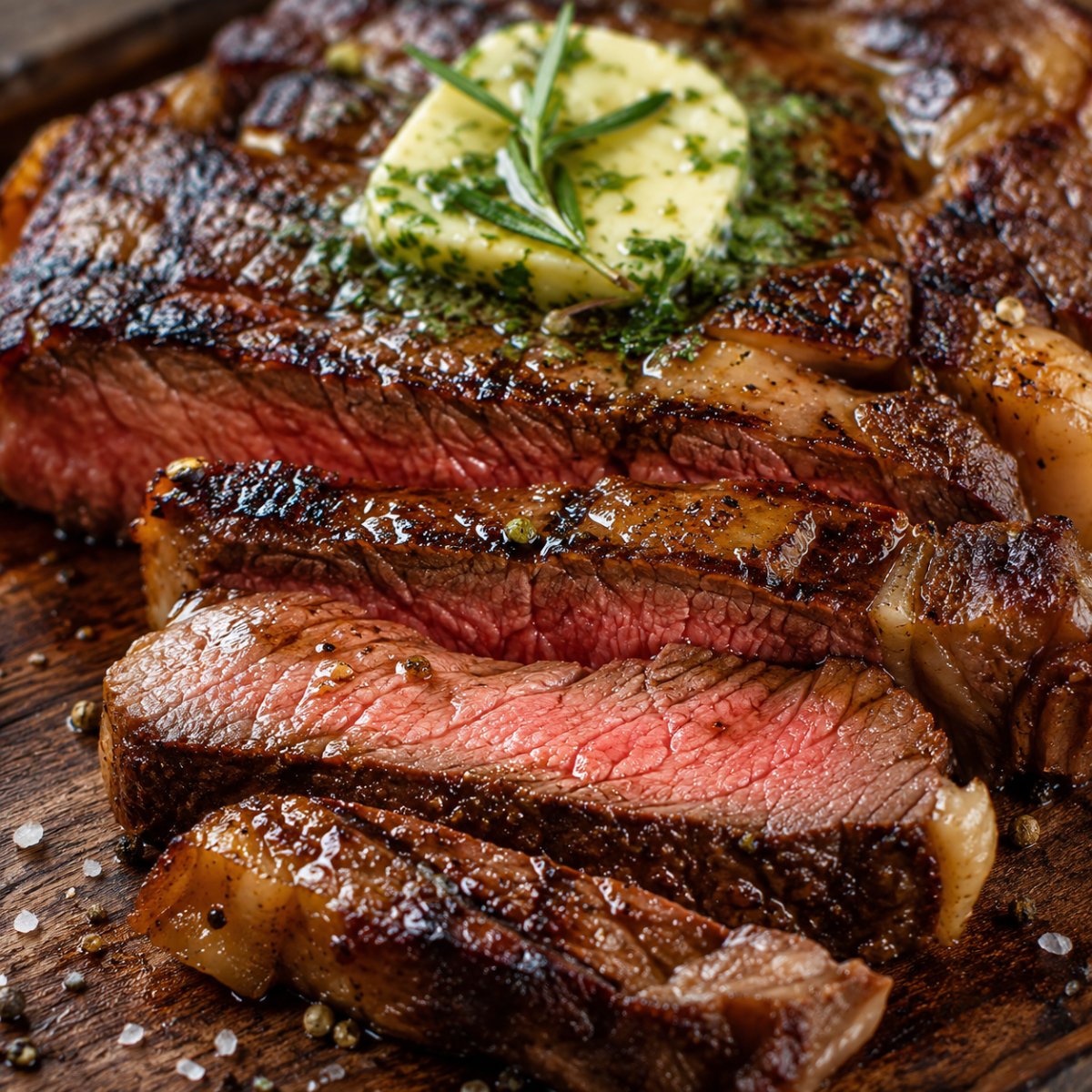 Entrecôte au air fryer : saignante et croûtée