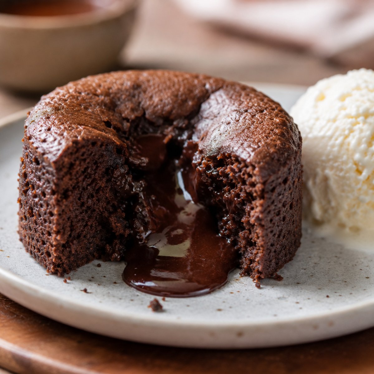 Fondant au chocolat au air fryer, cœur coulant
