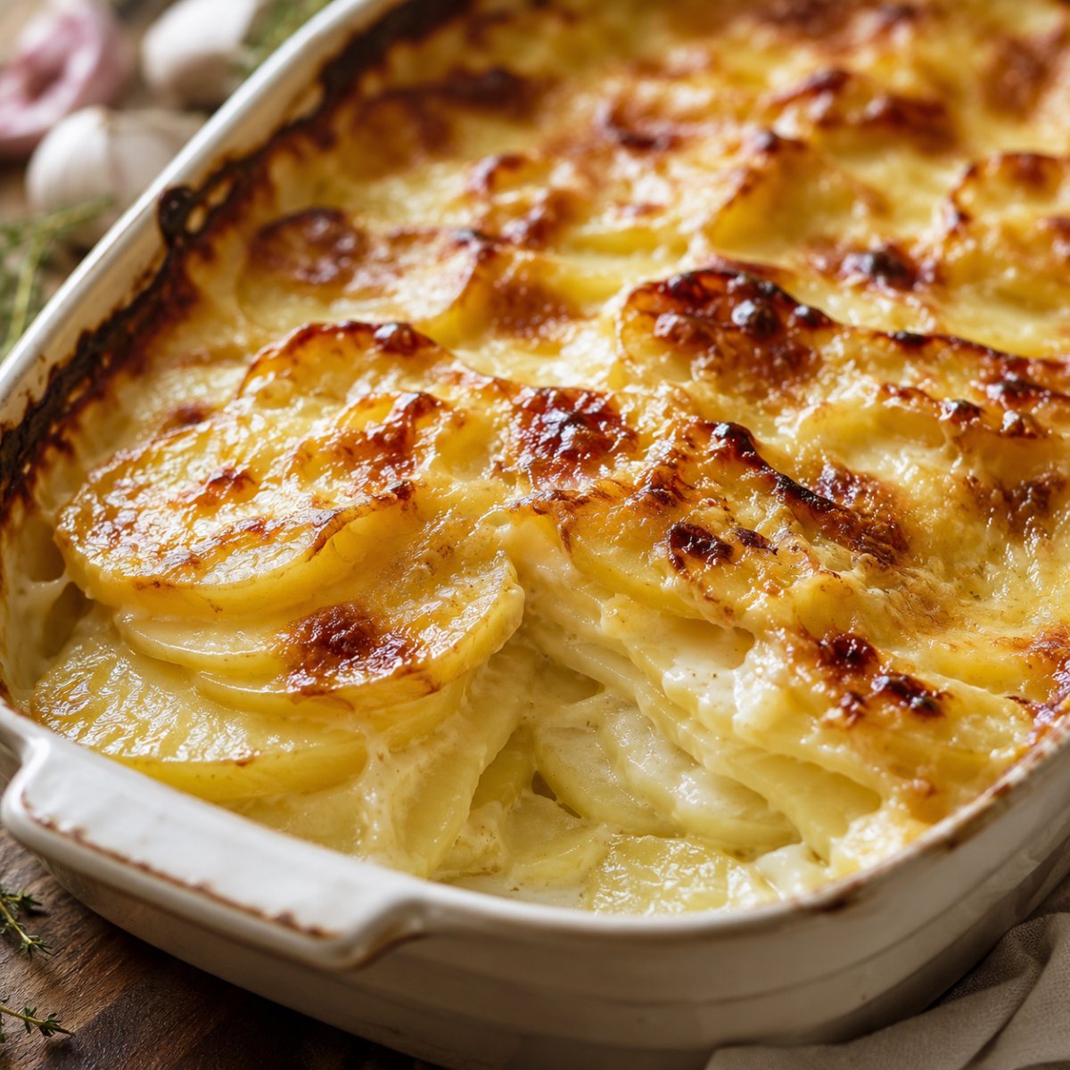 Gratin dauphinois au air fryer : crémeux et doré