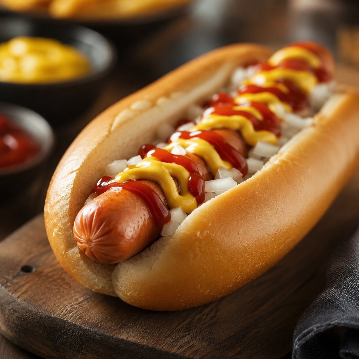 Hot dog au air fryer : saucisse dorée et pain moelleux