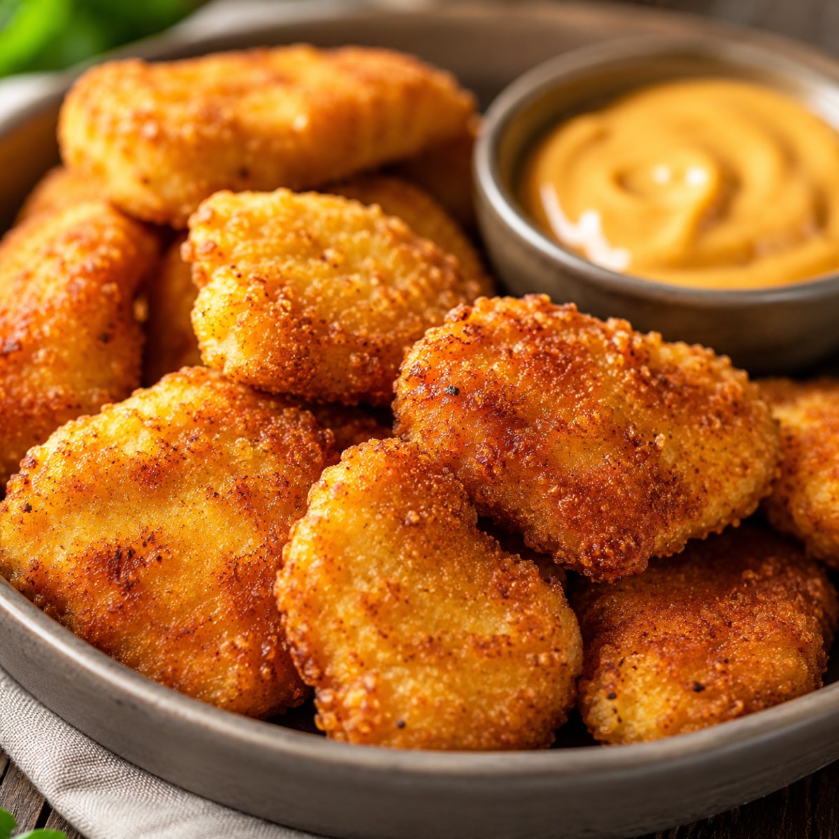 Nuggets de poulet maison au air fryer : croustillants
