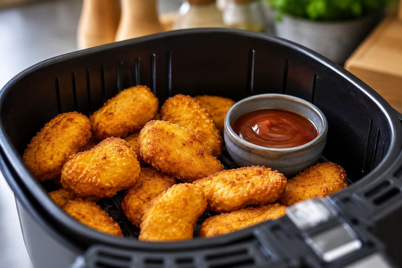Nuggets surgelés au air fryer : croustillants en 10 min