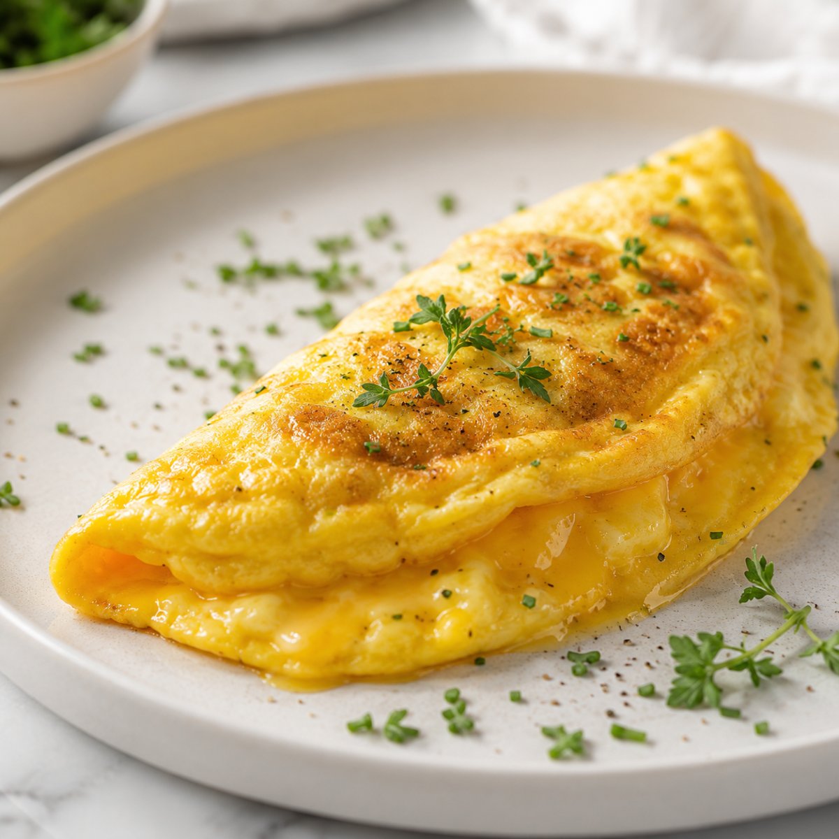 Omelette au air fryer : moelleuse et gonflée