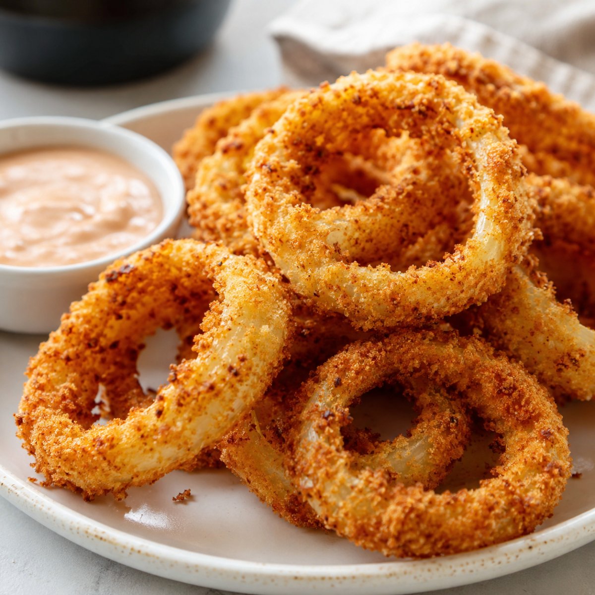 Onion rings au air fryer : croustillants sans friture