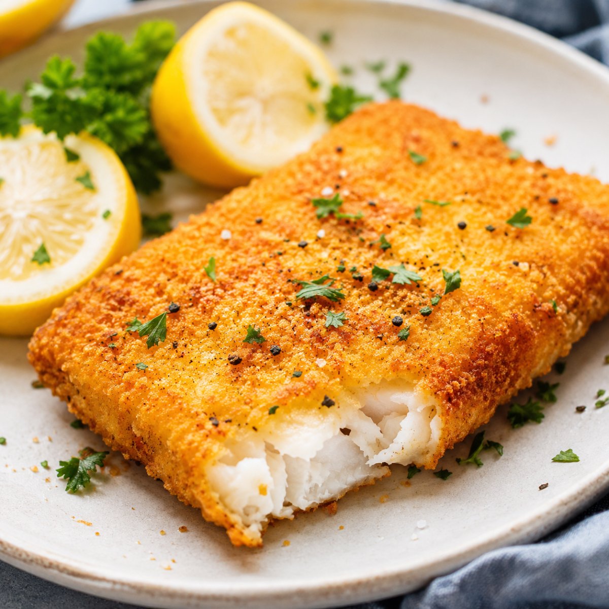 Poisson pané surgelé au air fryer : croustillant en 12 min