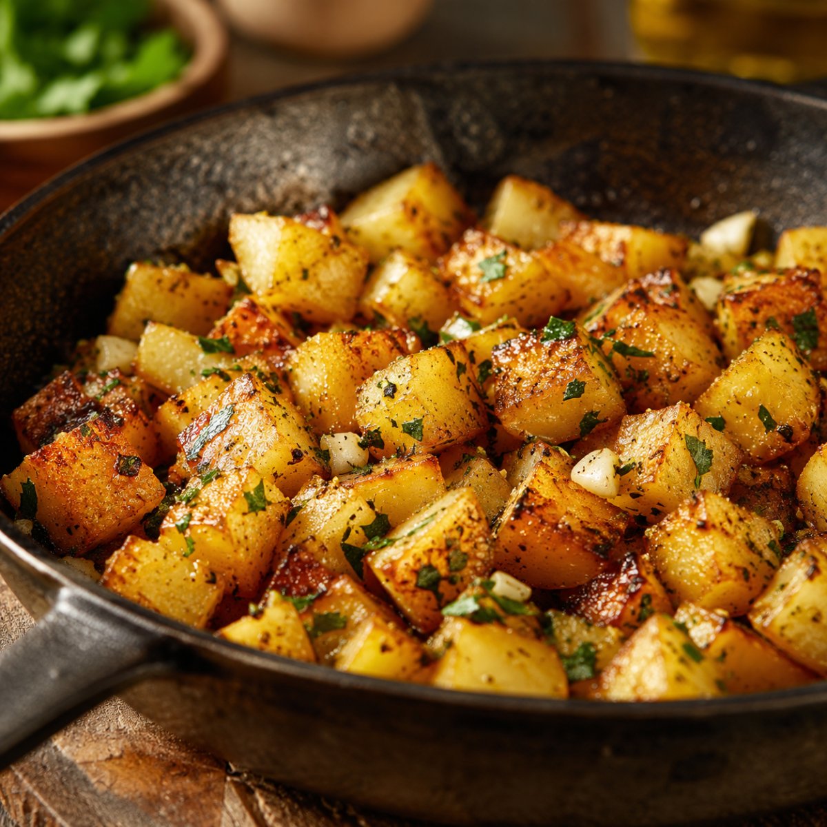 Pommes de terre sautées au air fryer, croustillantes