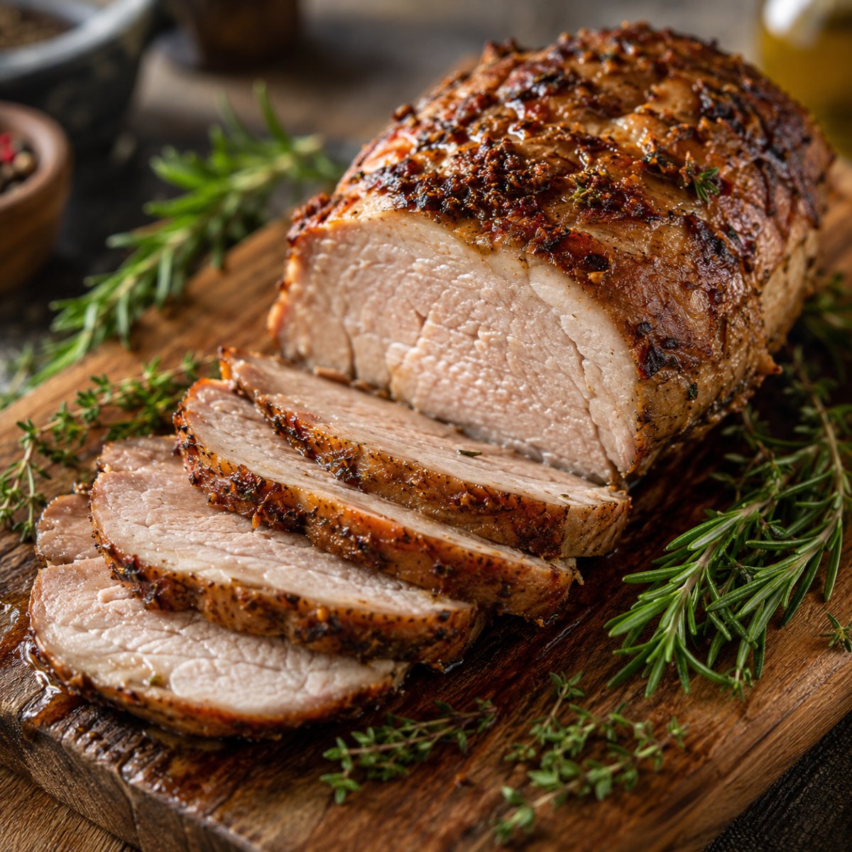 Rôti de porc au air fryer : juteux et doré